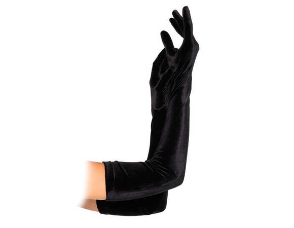 Lange handschoenen in velours
