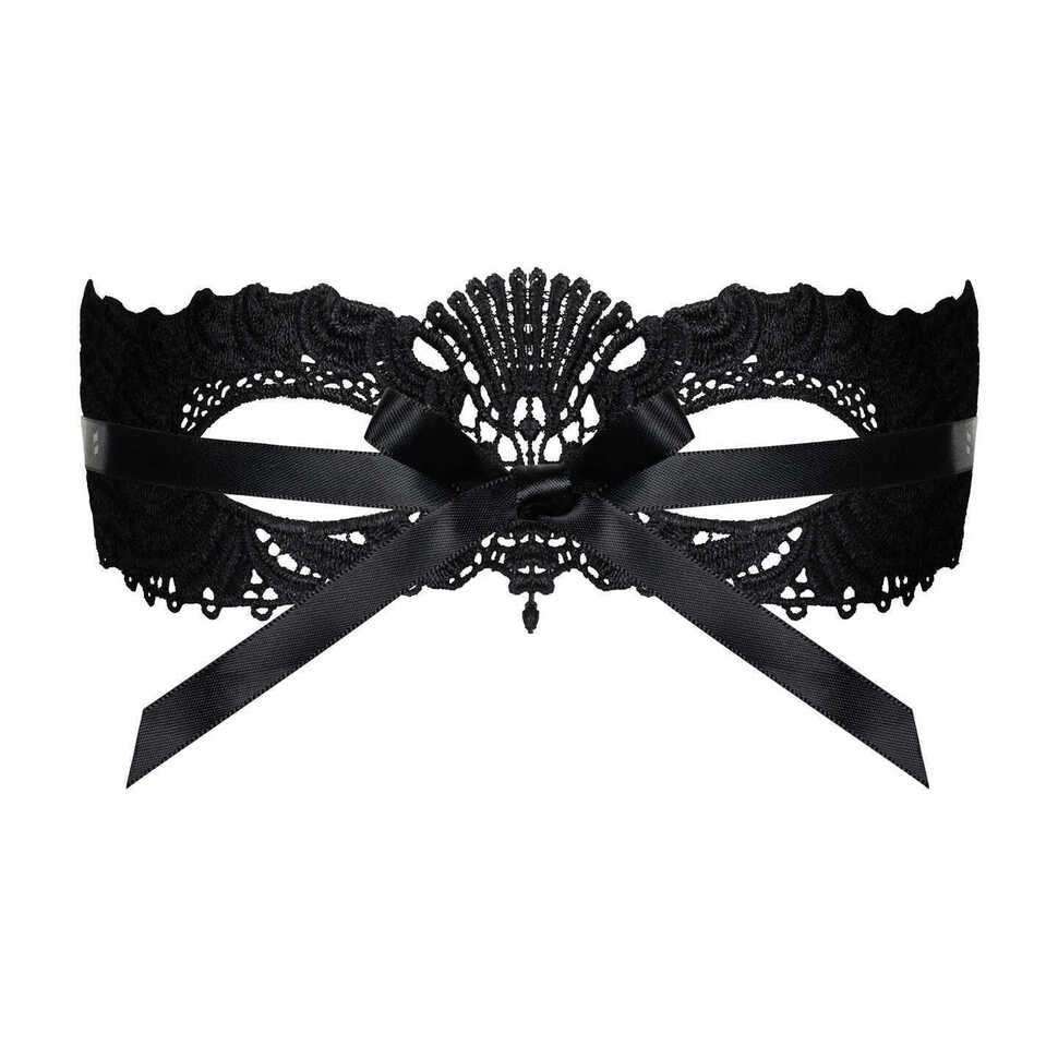 Sensueel zwart kanten masker 