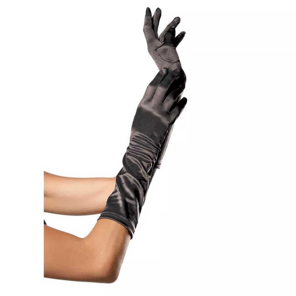 Halflange zijden handschoenen